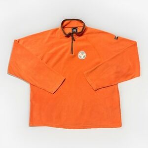 Napapijri Geographic Orange Fleece 1/4 Zip Pullover Size XXL
